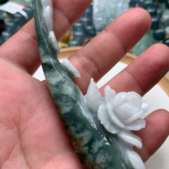 翡翠颈饰未镶嵌保真天然a货翡翠