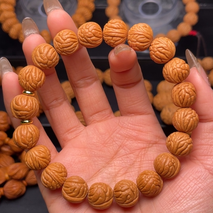 桃核手串1.3尺寸聚宝盆（25号链接）