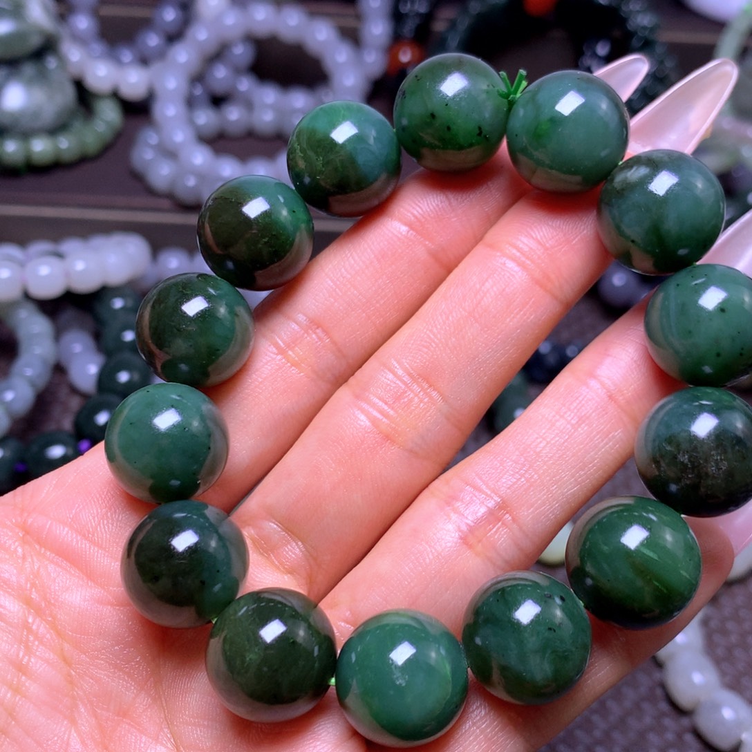 和田玉未镶嵌手串卡16