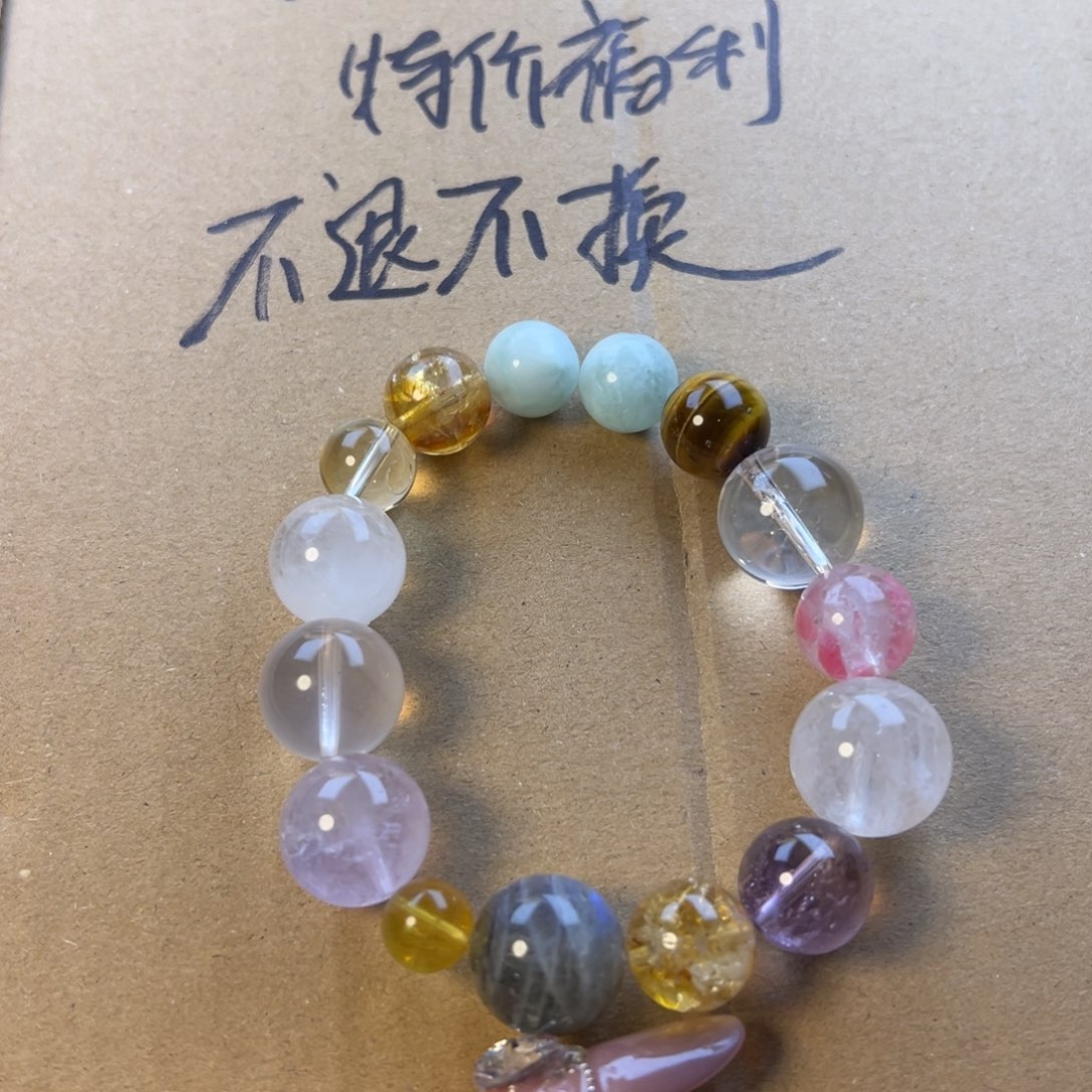 水晶手链银S925镶嵌水晶