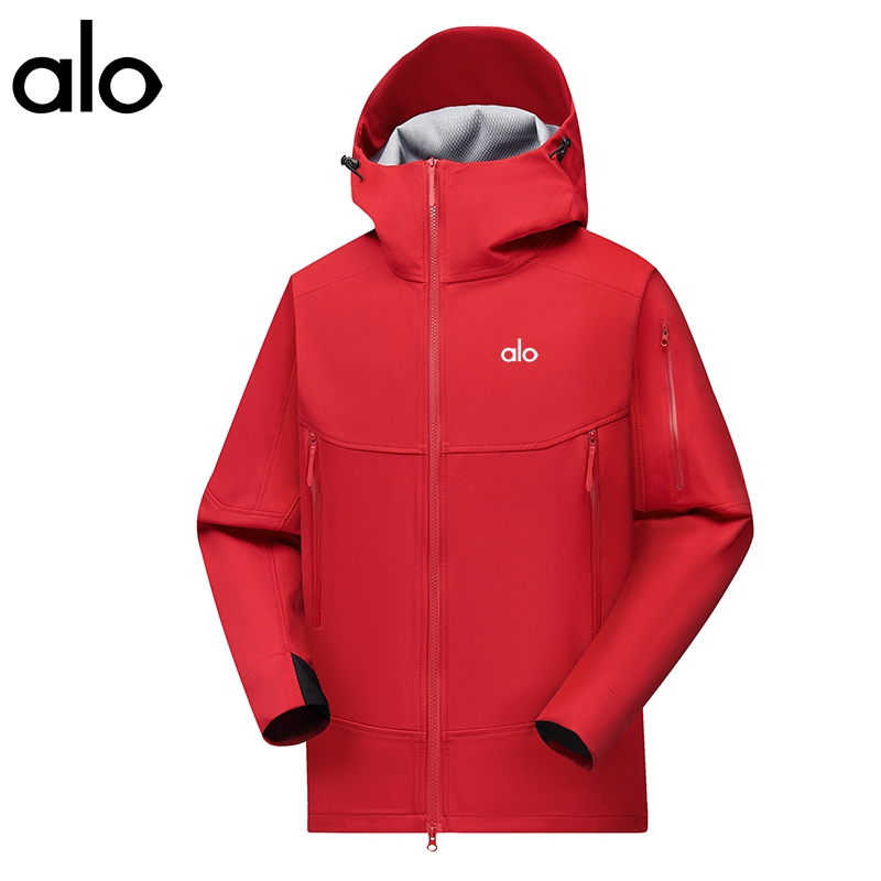 alo户外软壳冲锋服男女同款2025秋新款潮牌徒步骑行登山夹