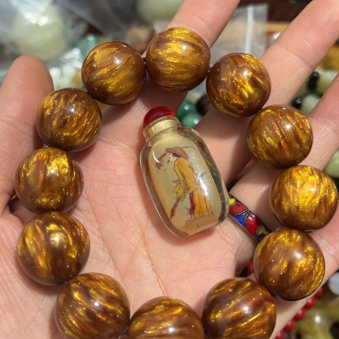 弱***程查罗石合金颈饰摆件一件一拍