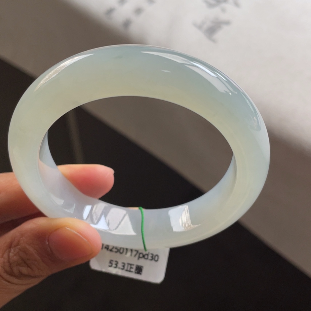 翡翠未镶嵌手镯冰胶淡晴底手镯【强推】