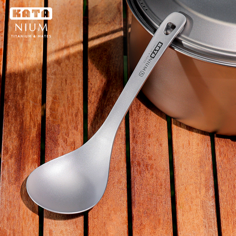 Katanium纯钛汤勺户外便携家用抗腐蚀健康钛餐具