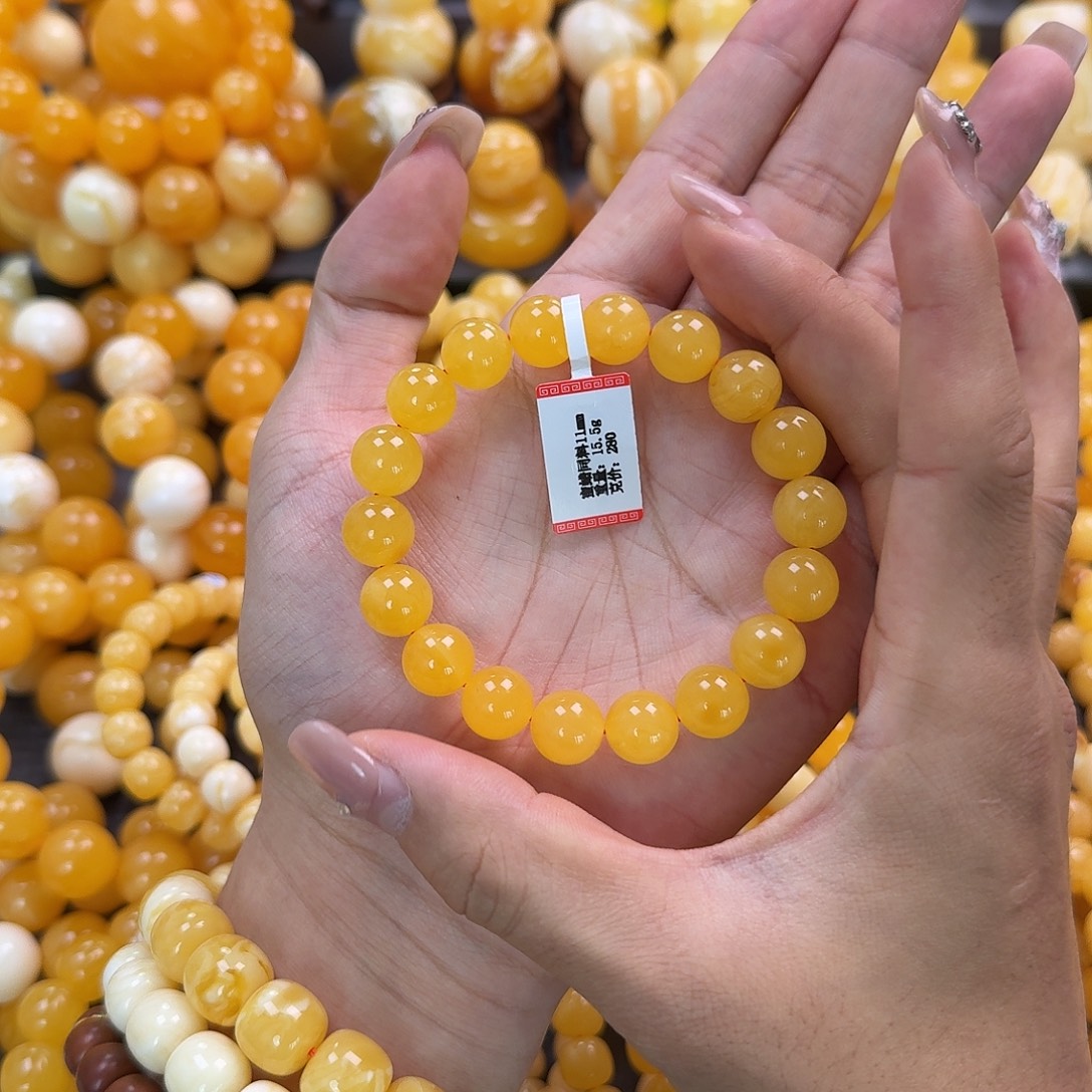 蜜蜡未镶嵌珠宝奇石同料11mm