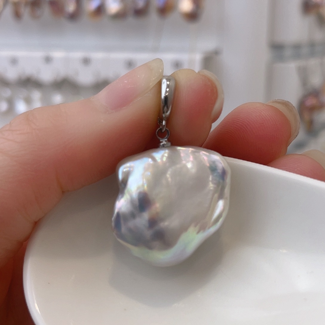 淡水珍珠天然珍珠巴洛克合金