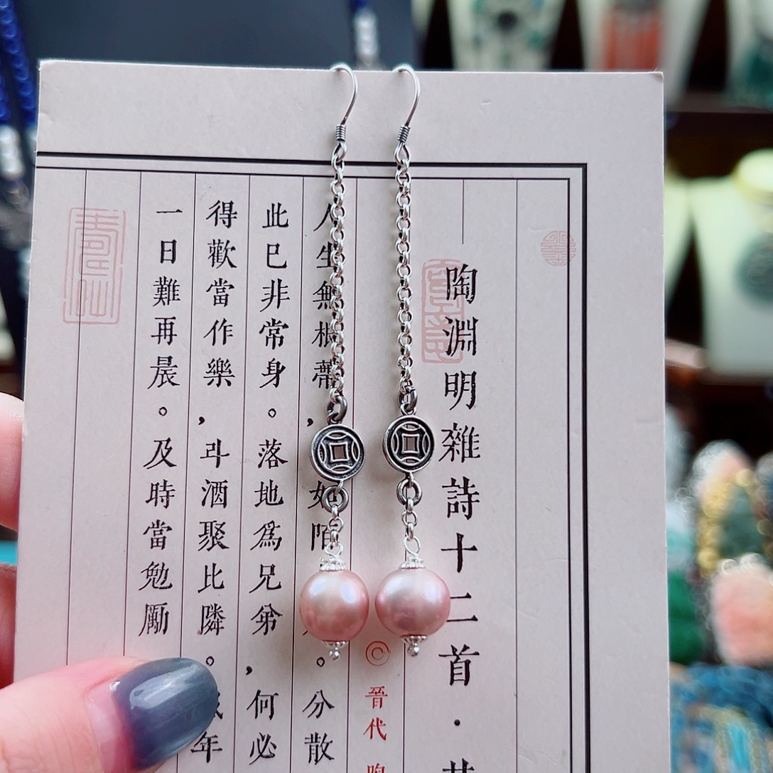 未镶嵌淡水珍珠耳饰耳环