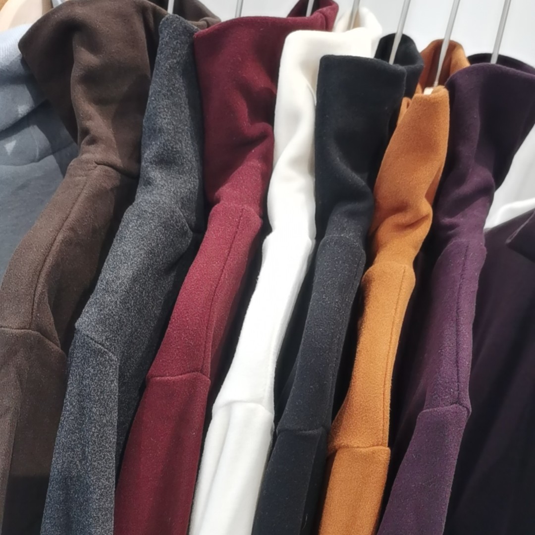 秋冬高领双面德绒保暖打底衫女加绒加厚内搭显瘦长袖洋气上衣