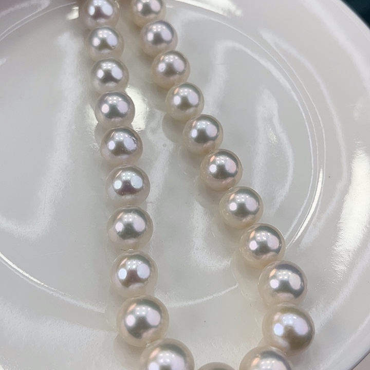 淡水珍珠颈饰银S925镶嵌卡10.11极光炫彩高品