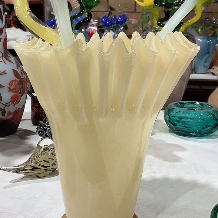 琉璃琉璃花瓶高30口9