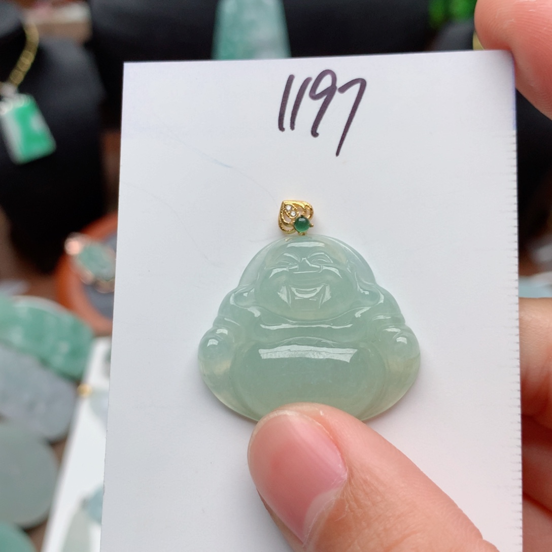 翡翠颈饰银S925镀金镶嵌?**.吊坠
