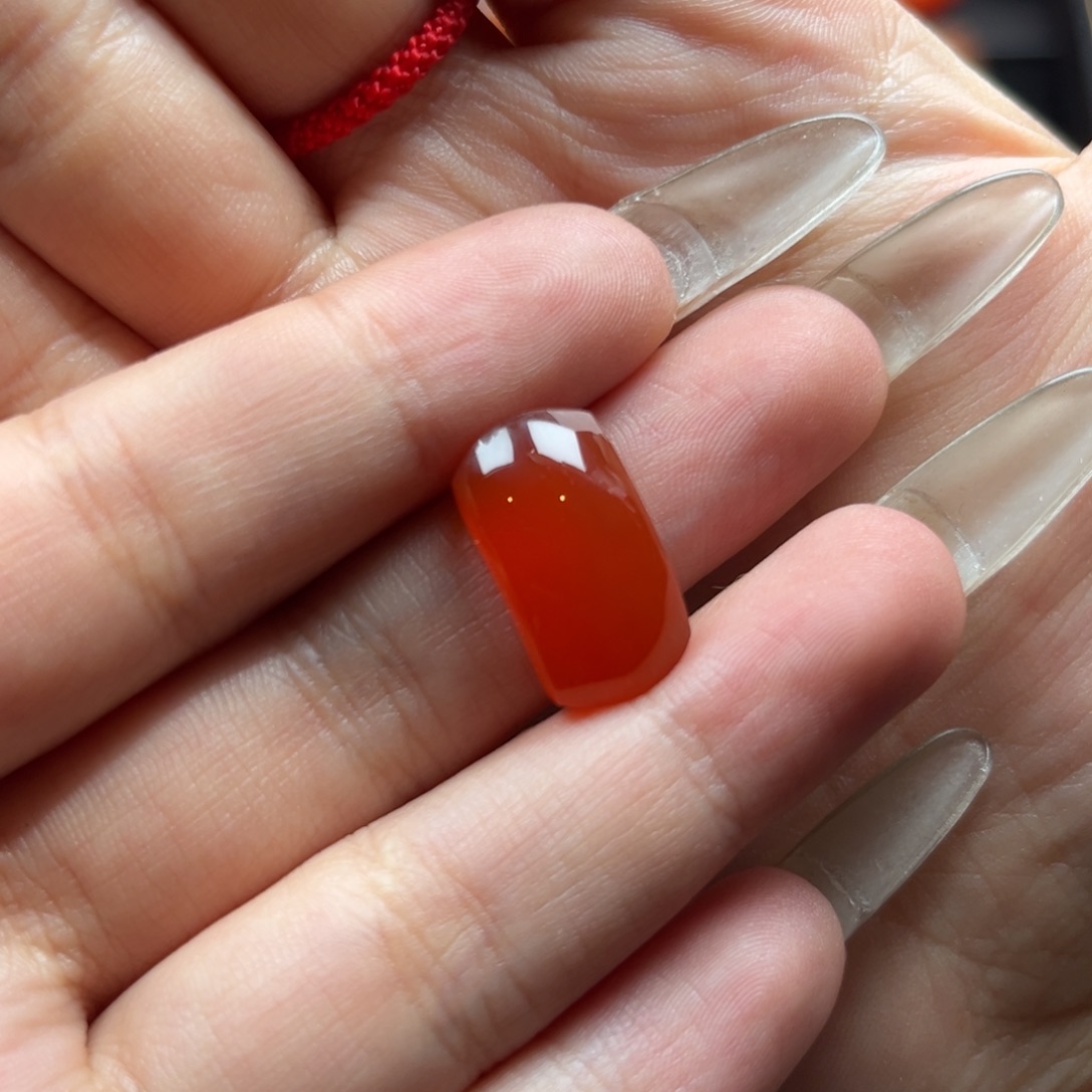 南红玛瑙戒指未镶嵌蓝**云