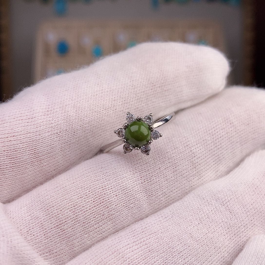 绿松石戒指银S925镶嵌