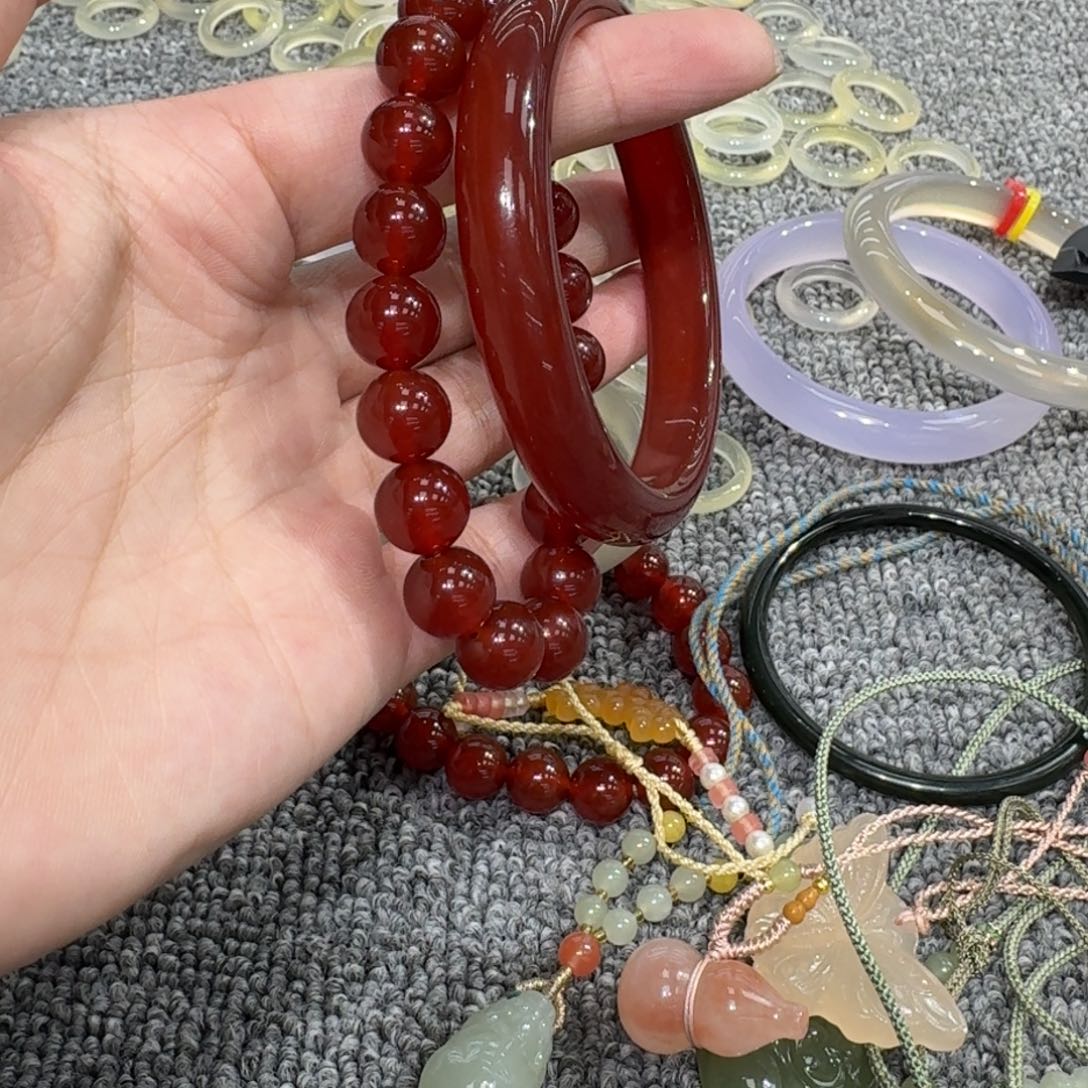 半***.玛瑙/玉髓未镶嵌手镯15