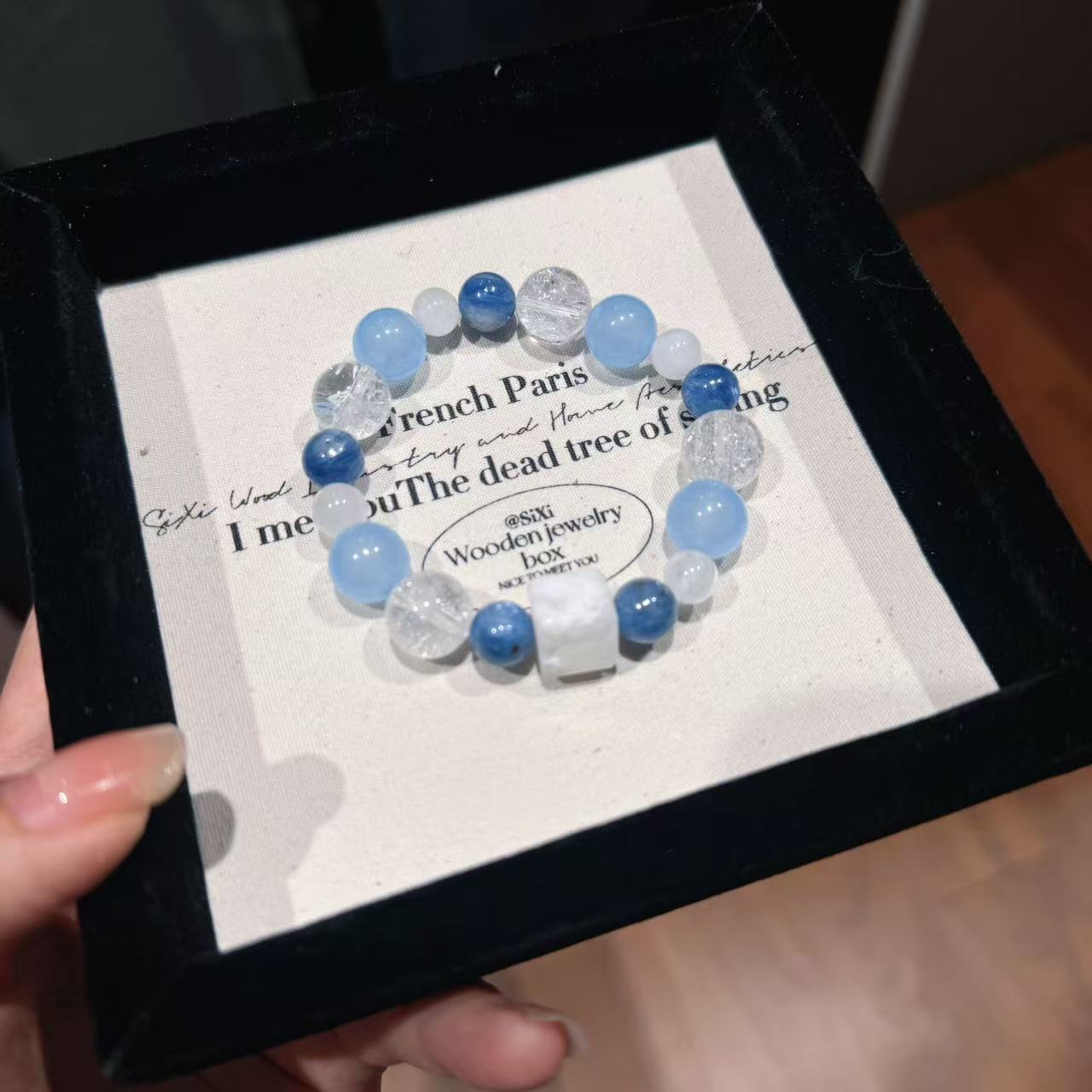 2628【碎冰蓝海2.0】天然 蓝晶石 海蓝宝 白阿塞设计款 多样性发