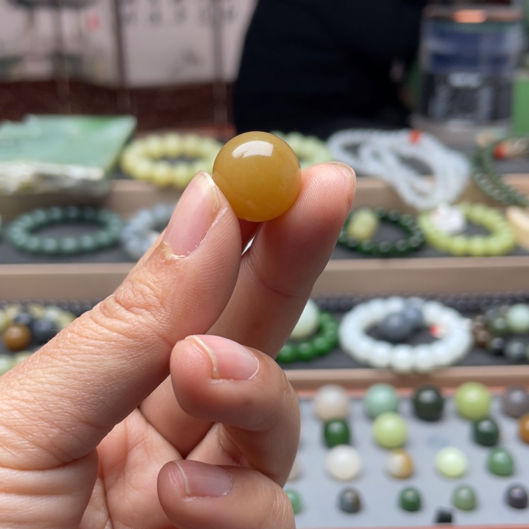 和田玉单珠15未镶嵌人**海