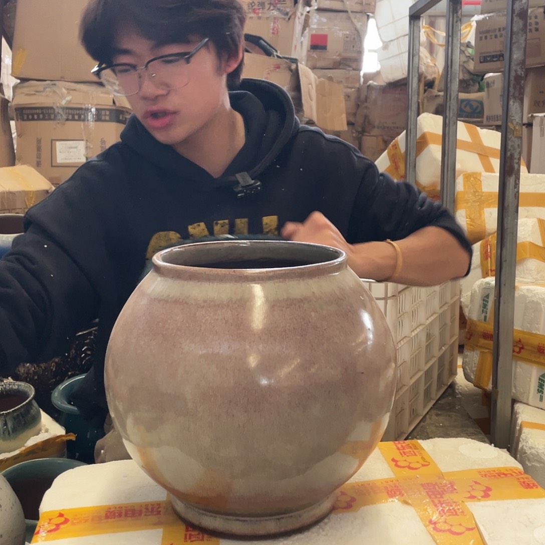 红陶宜兴紫砂花盆