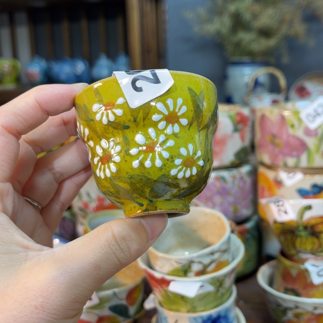 杯素浅陶瓷手工手绘