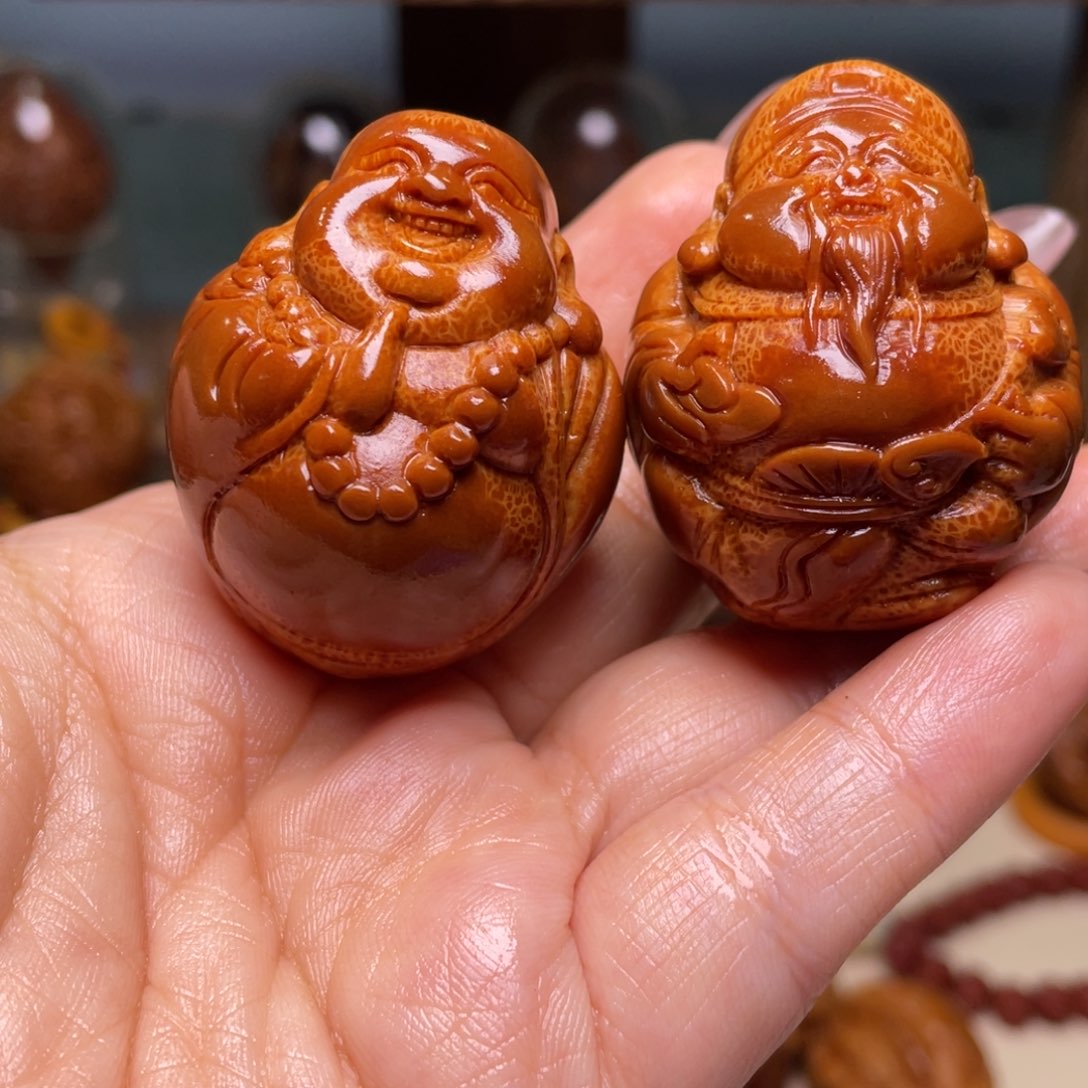 佛螺菩提吊坠财迷一对