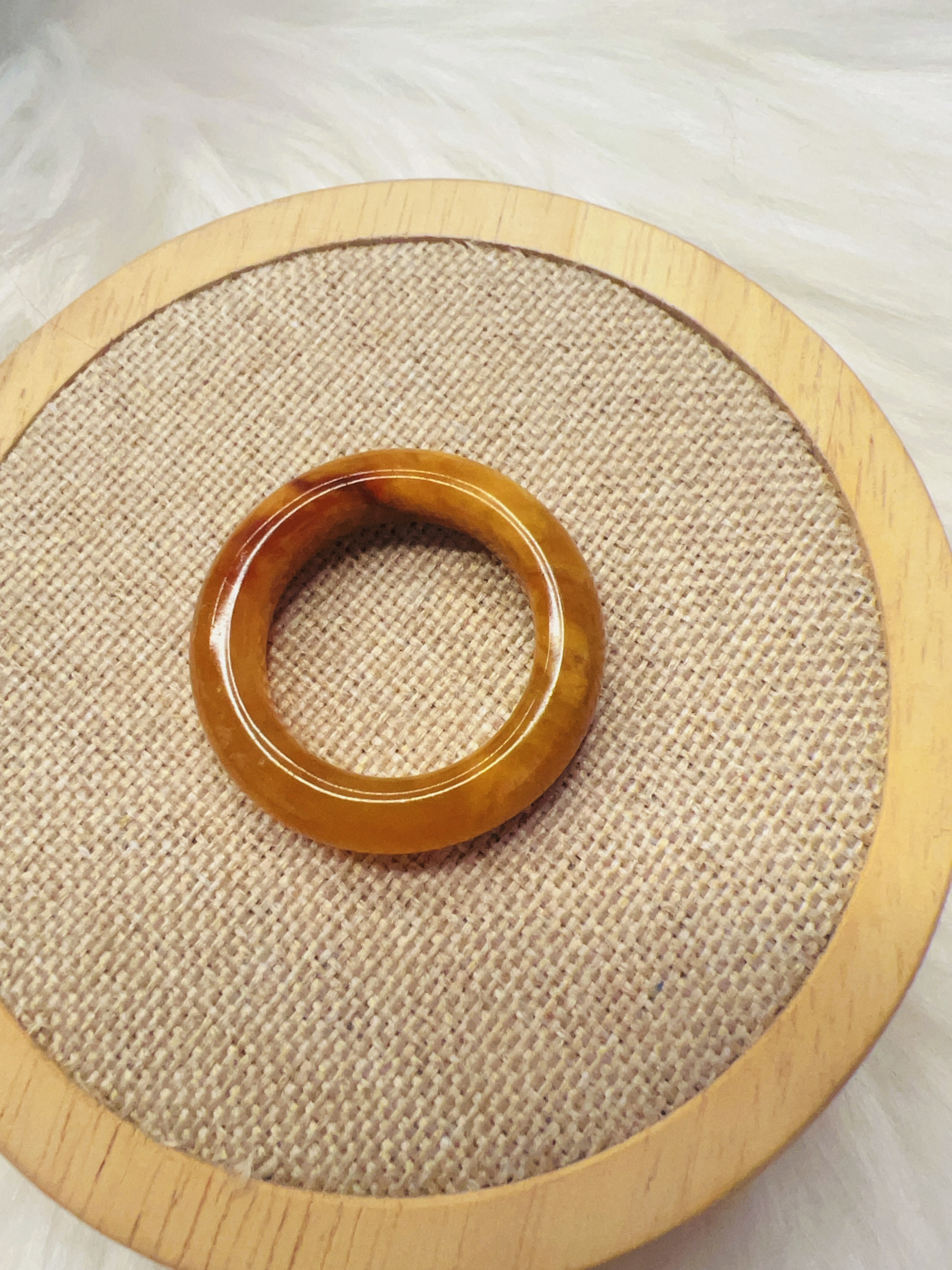 16.8精品时尚岫玉戒圈23号