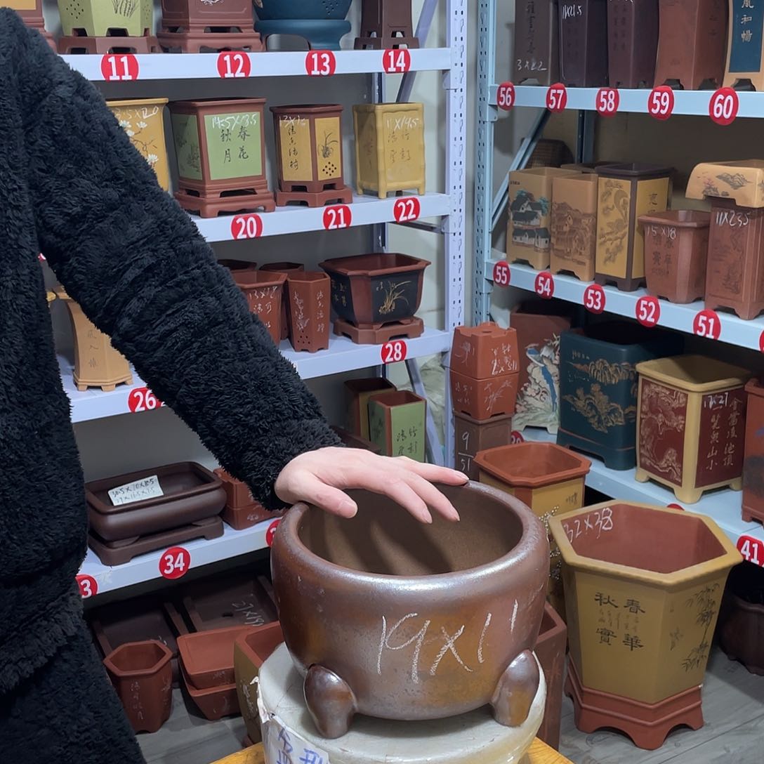 紫砂天心紫砂手工花盆