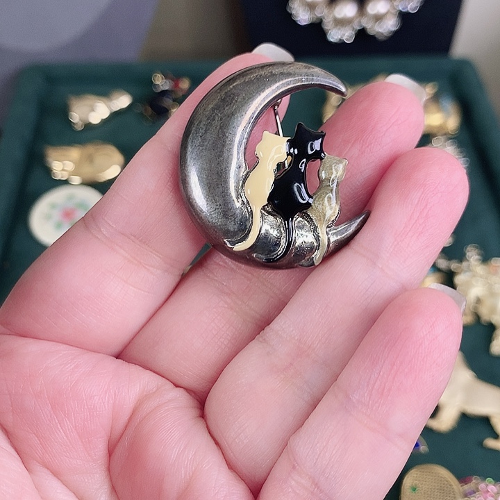 铁合金无猫咪胸针