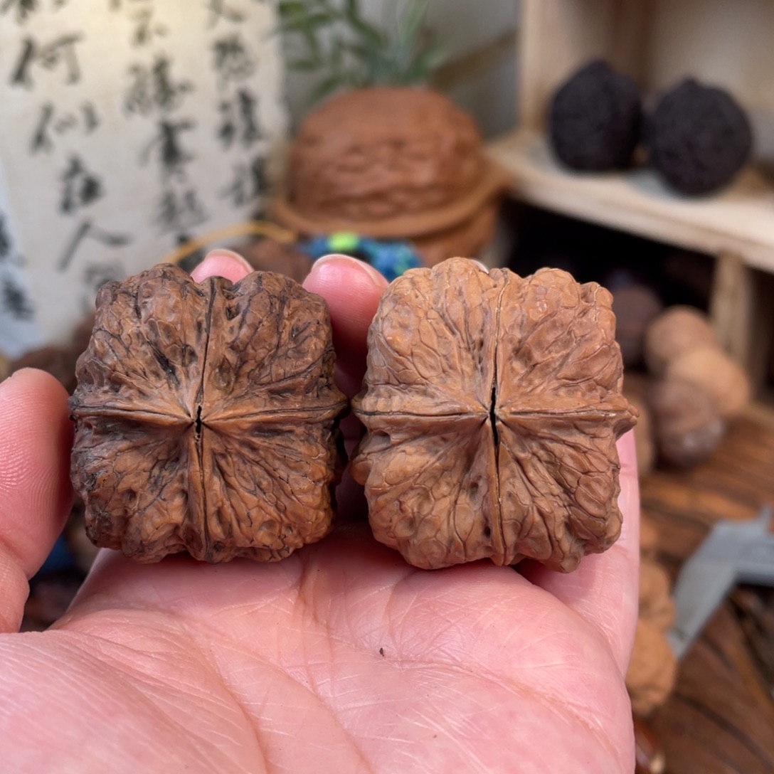 文玩核桃把件四眼虎头蟾42