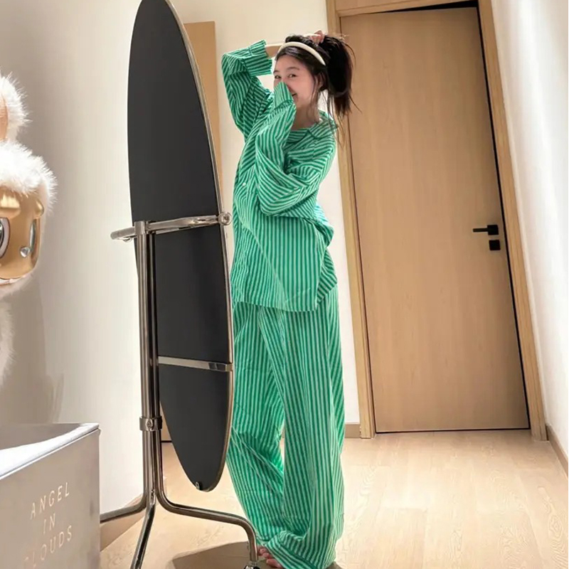 云朵绵休闲两件套装睡衣女春秋款长袖卡通可爱少女家居服两件套装