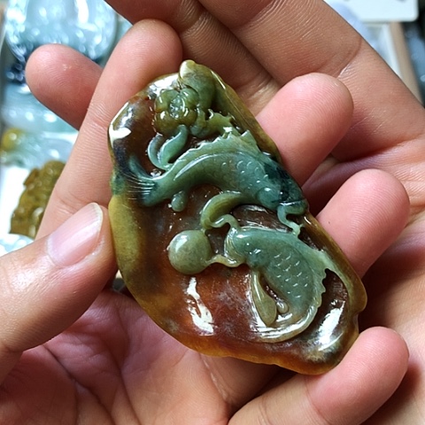 福***照翡翠未镶嵌颈饰天然缅甸翡翠a货