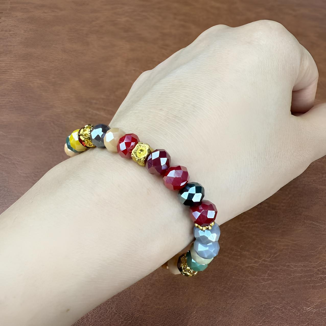AD388-七彩水晶精品单圈手串（运费险）388
