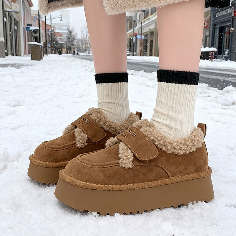 乐福鞋女博肯大棉鞋子2025新款冬季博肯鞋女款加绒保暖雪地靴