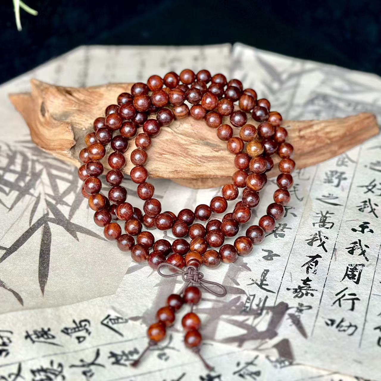 黄花梨108颗多圈手串120无礼盒