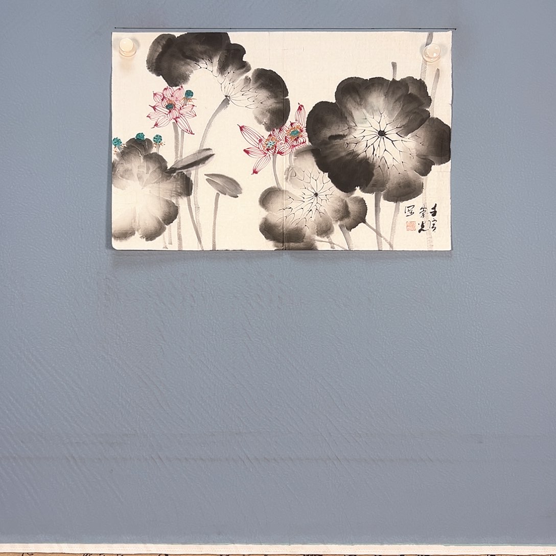 国画123 牡丹花鸟等多种图案构成一体