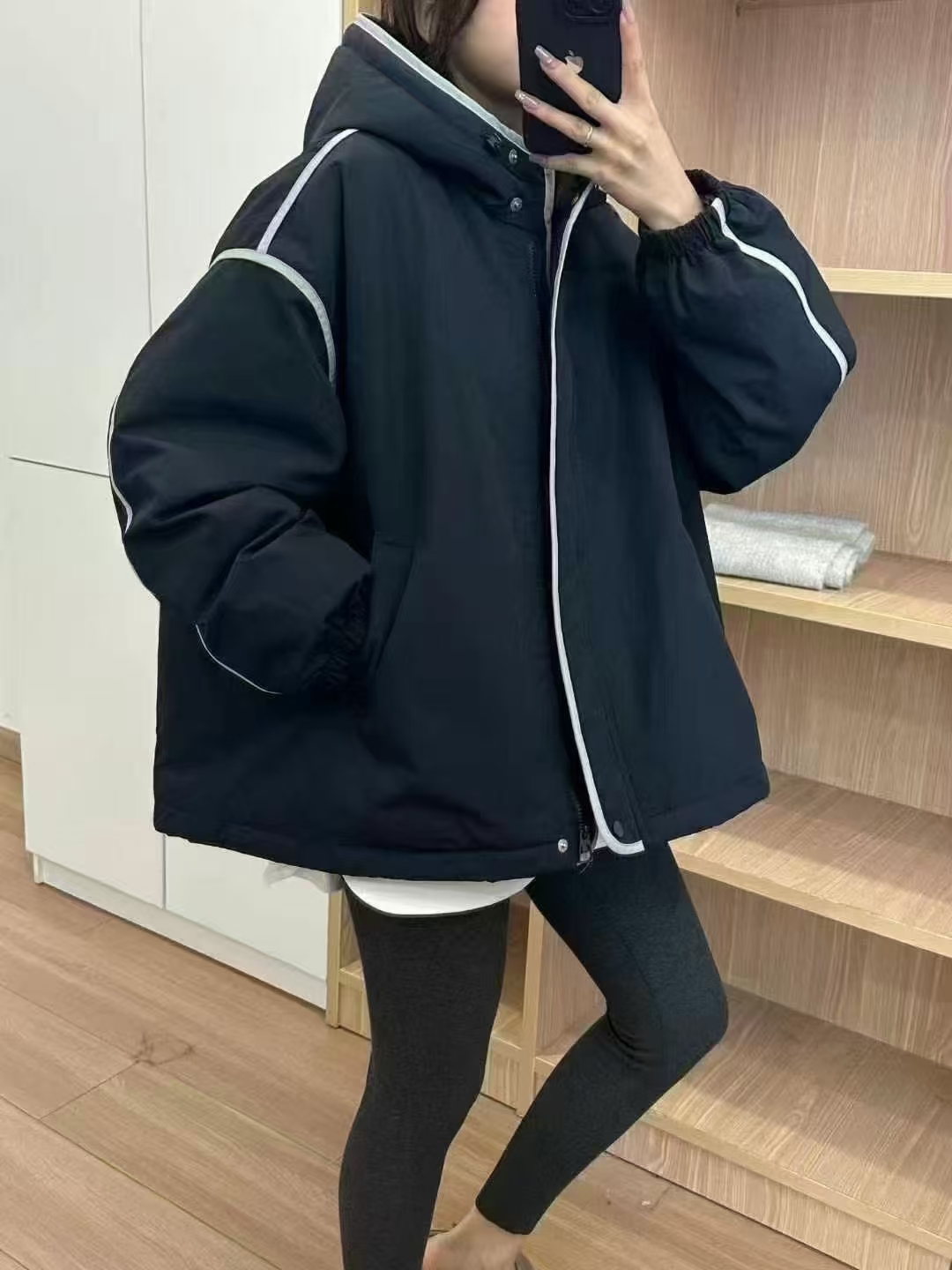 韩系洋气款棉服外套
