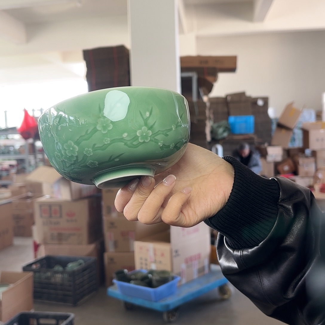 龙泉云间青瓷小米茶器