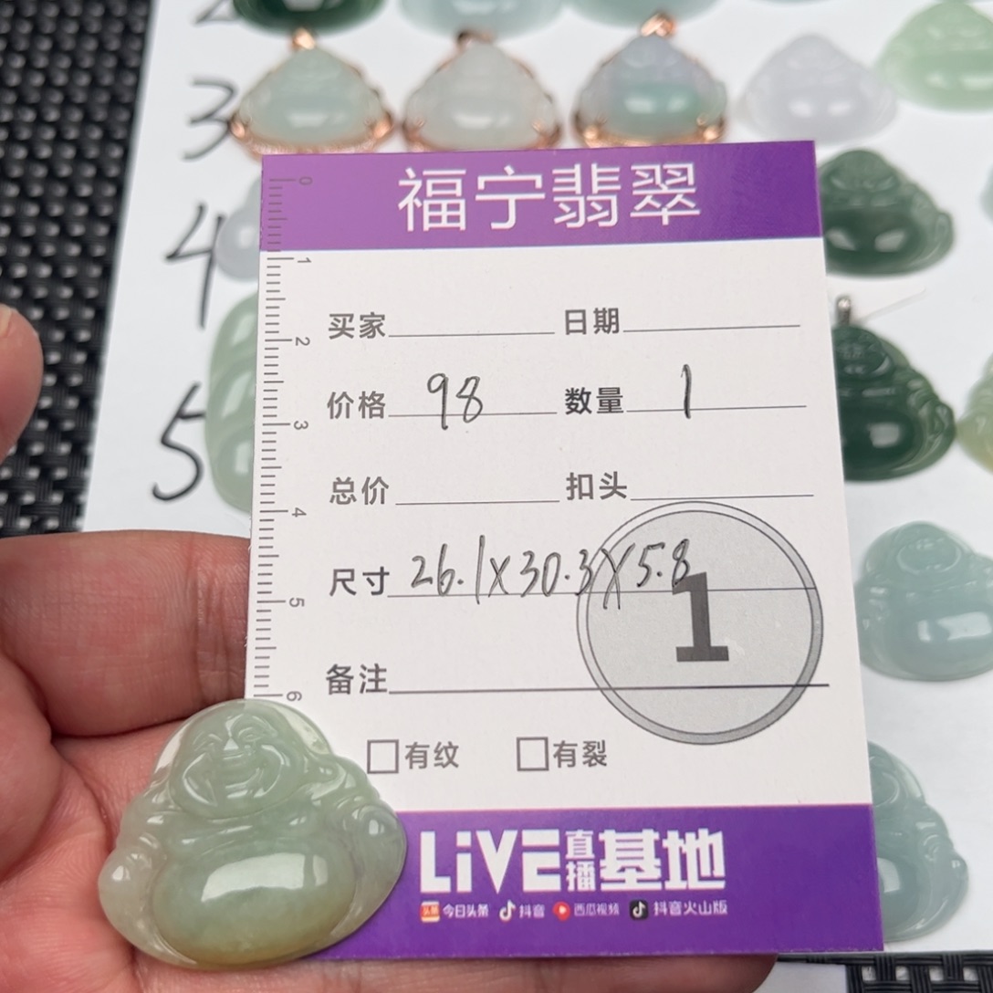 翡翠颈饰未镶嵌吊坠