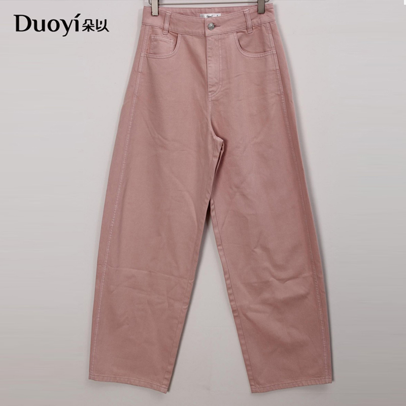 朵以2026春季新品时尚百搭休闲长裤休闲裤阔腿裤40DC208076