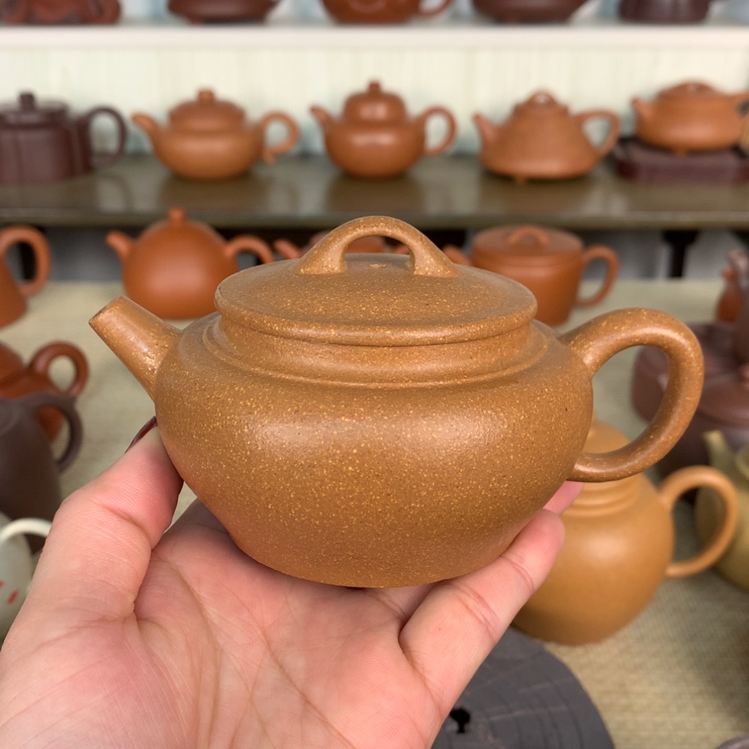 紫砂茶壶扁圆容量160