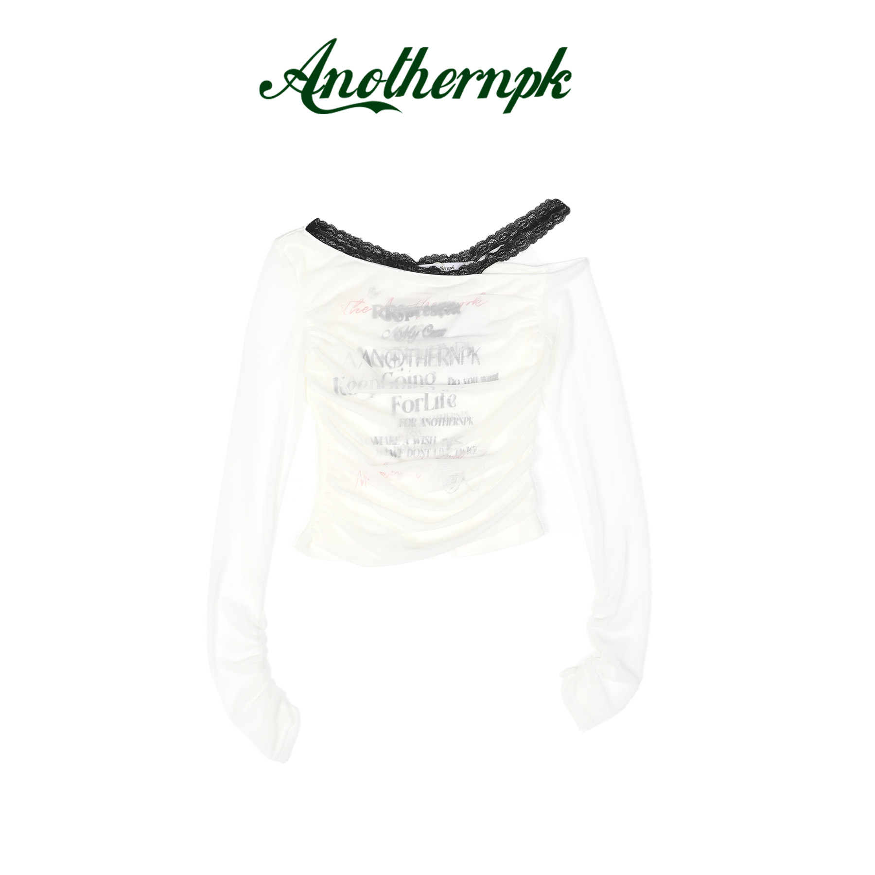 ANPK街头辣妹一字肩T恤A5F02D0324