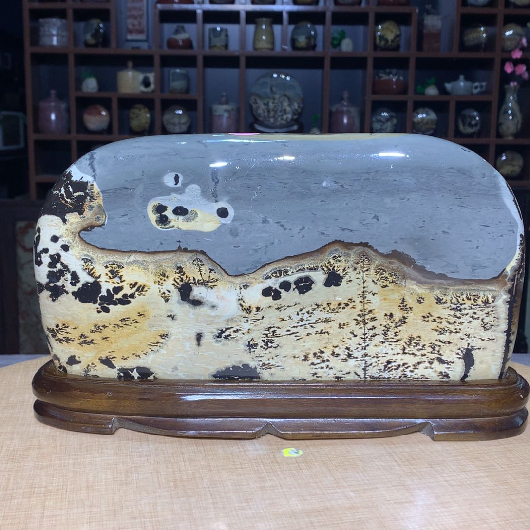 紫砂广西国画石，收藏观赏