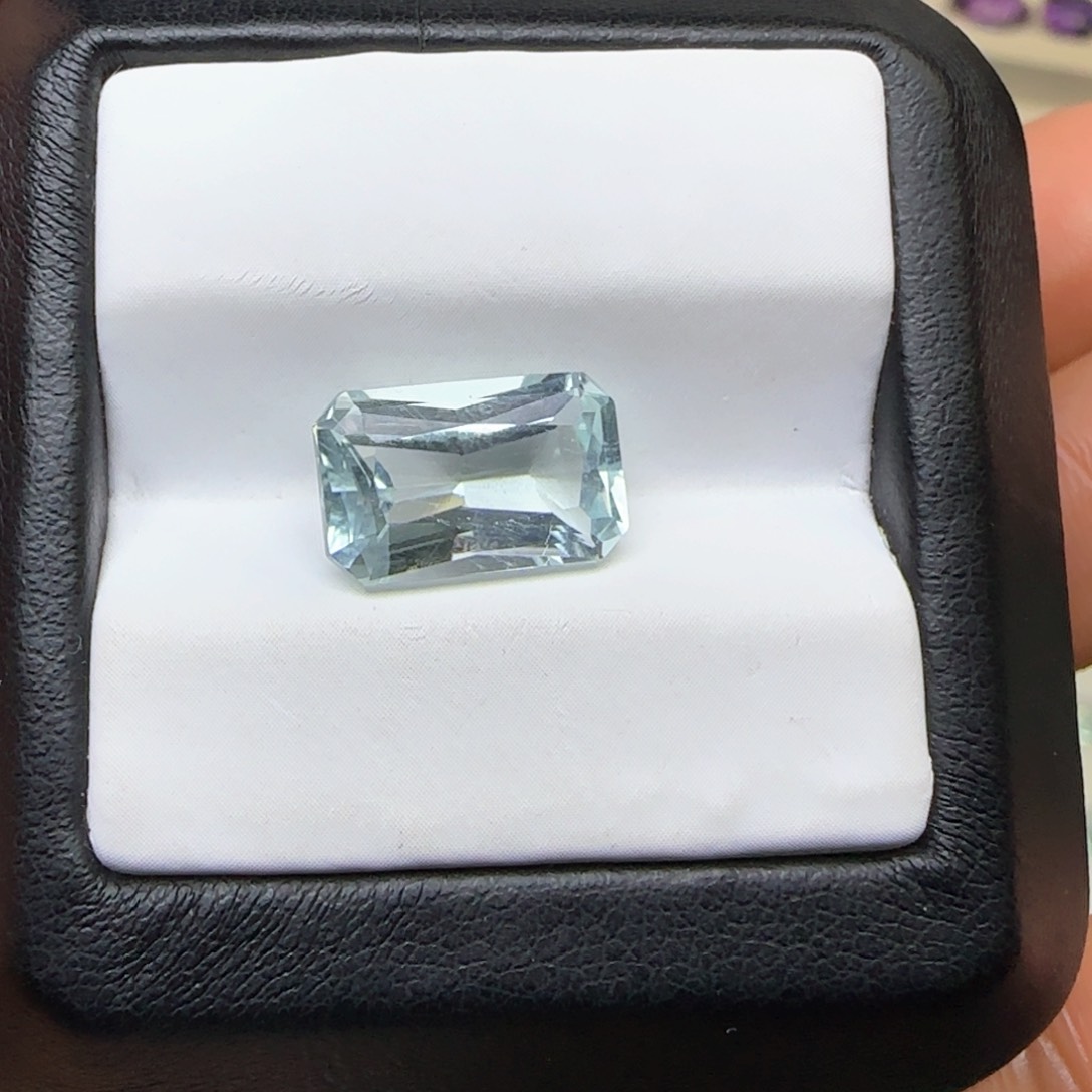 海蓝宝石裸石未镶嵌天然 4.48克拉