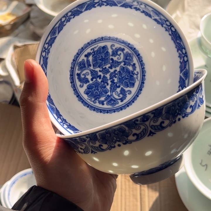 陶碗景德镇高温细白瓷餐具