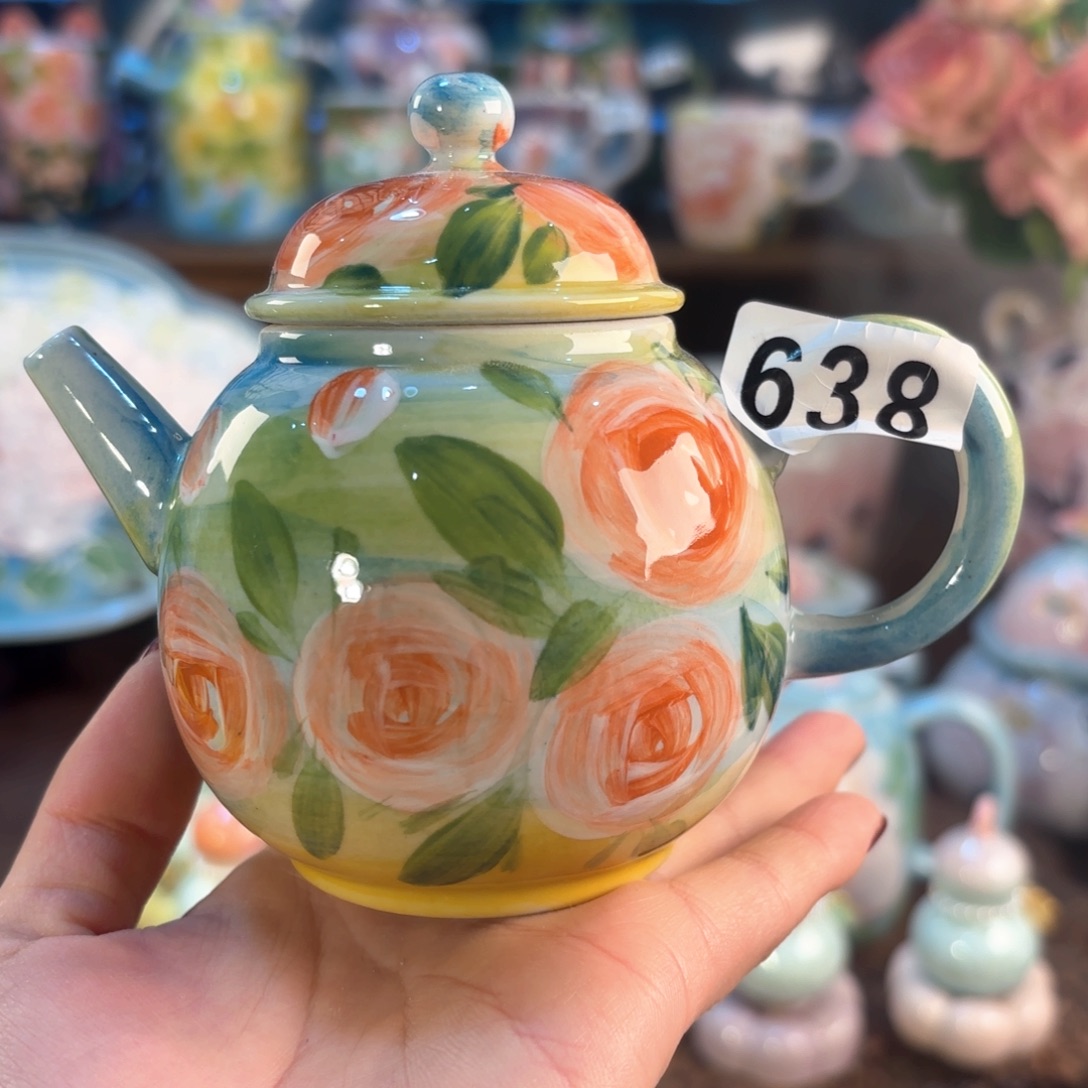 景德镇手绘高温釉下彩陶瓷茶具