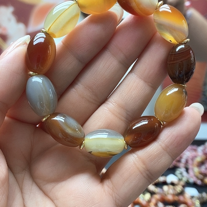 玛瑙/玉髓颈饰合金