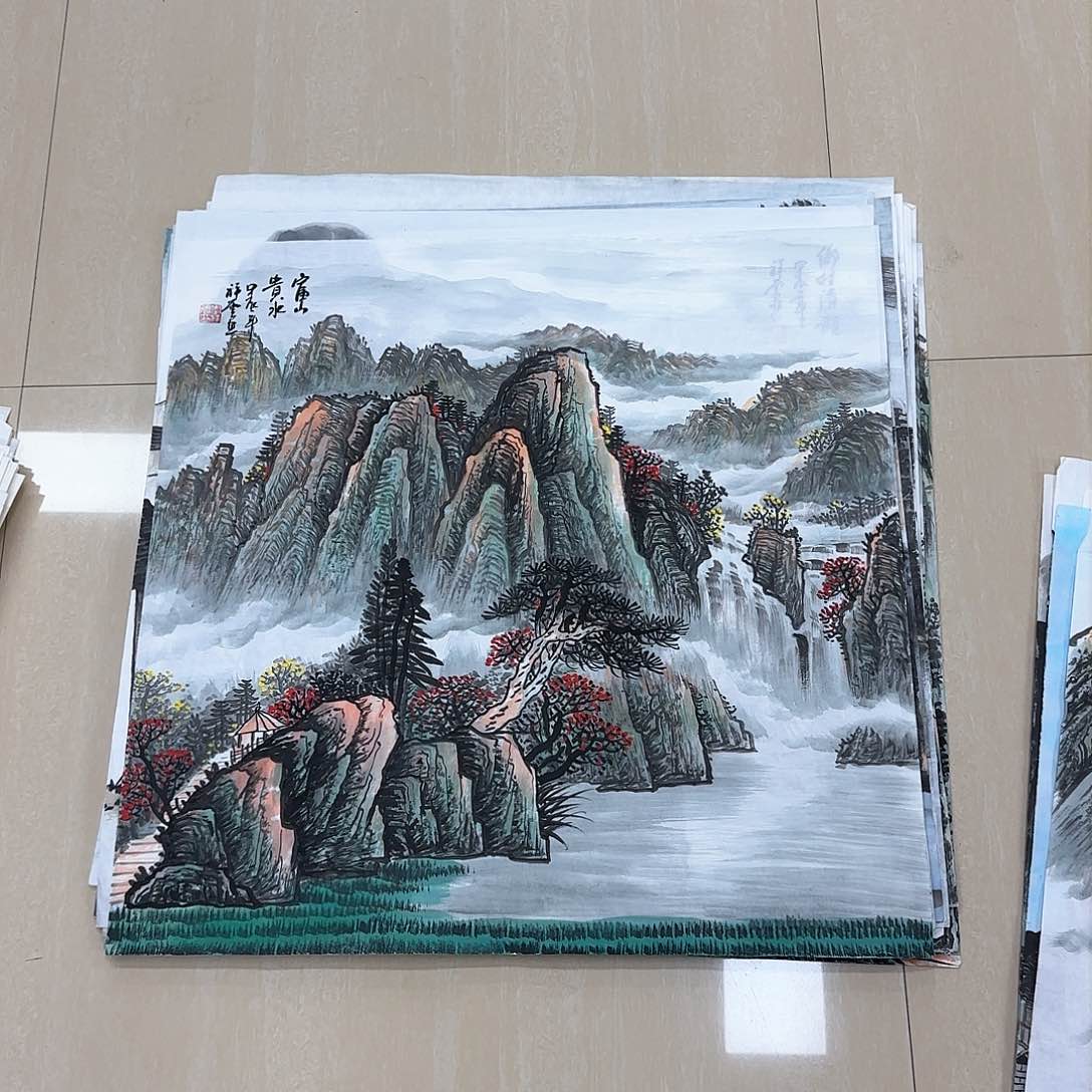 国画国画作品多次