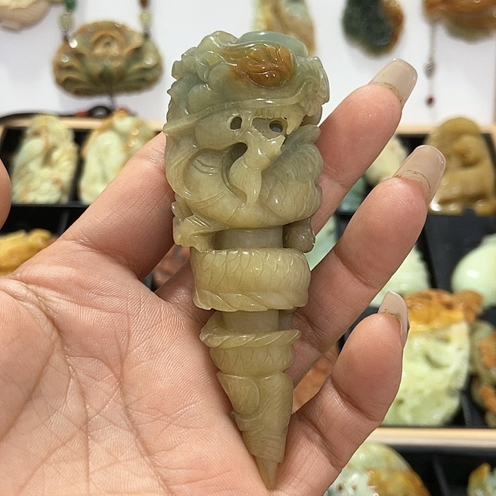 蛇纹石玉挂件未镶嵌快**福