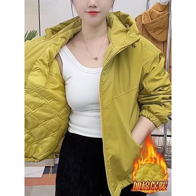 【加厚加棉】冲锋衣女春秋季短款外套运动新款爆款洋气夹克女上衣