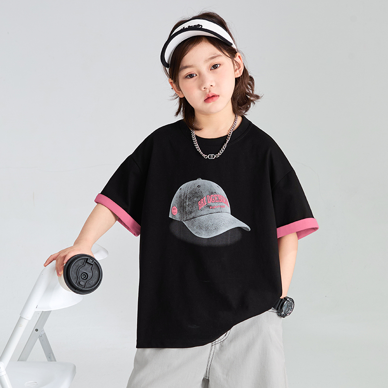 儿童装男童夏装洋气短袖T恤2025新款夏季中大童夏款洋气男孩上衣t