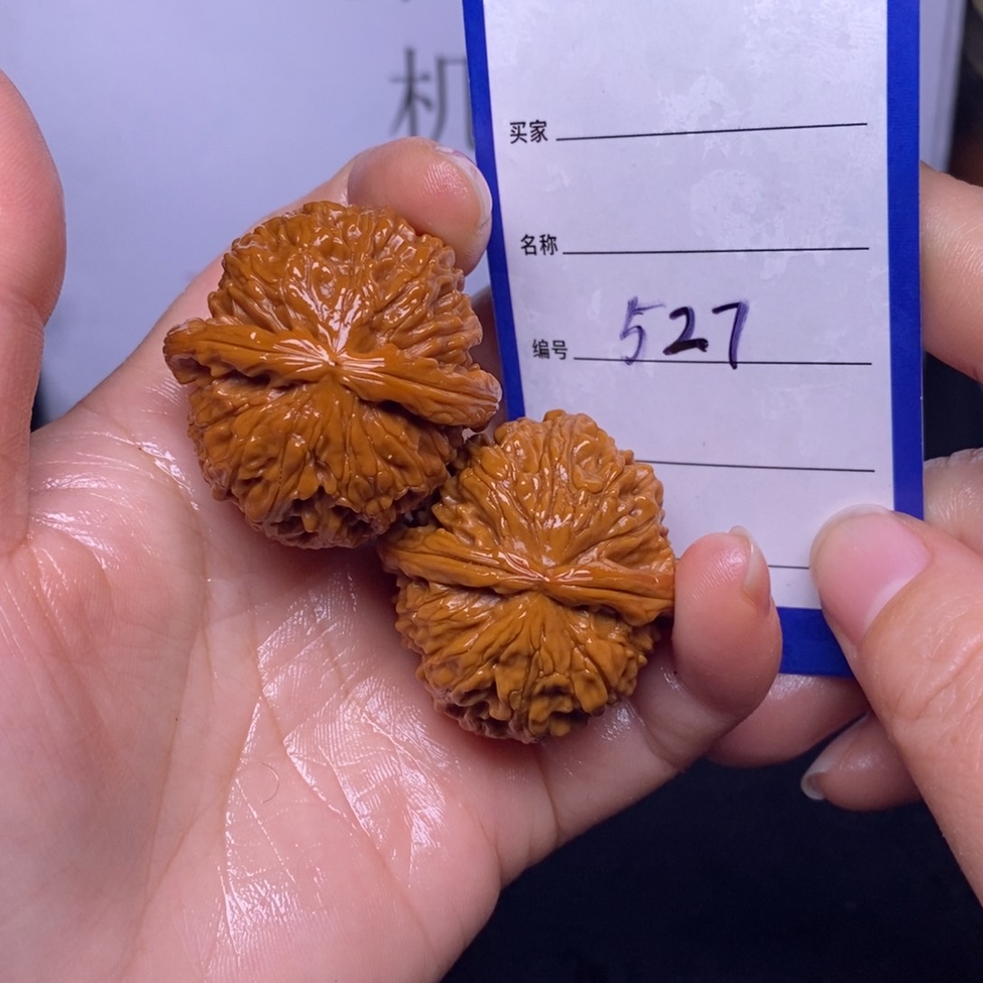 文玩核桃把件527/37白狮子色差
