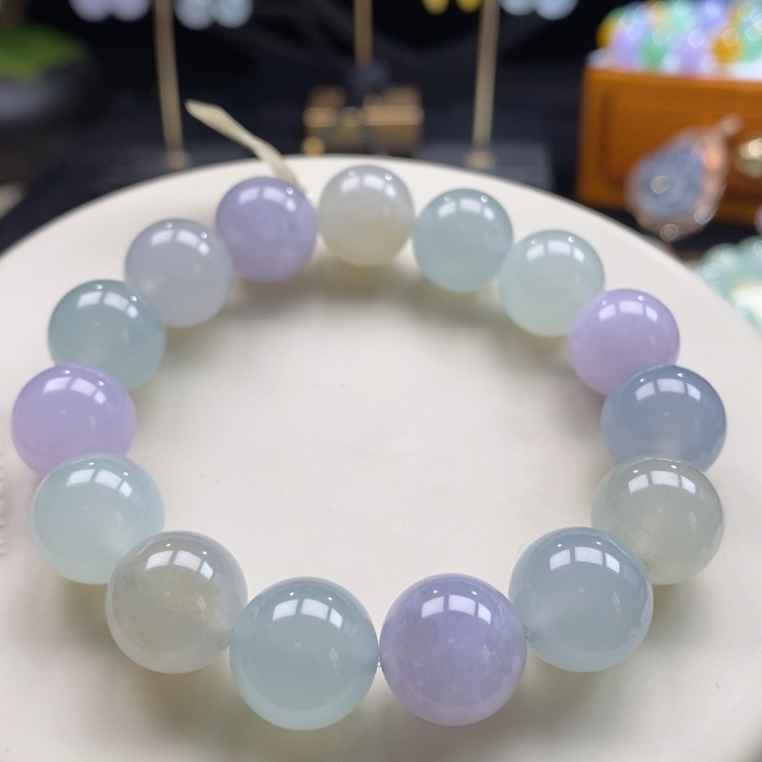 翡翠吊坠(不含链)未镶嵌翡翠冰胶多宝手串